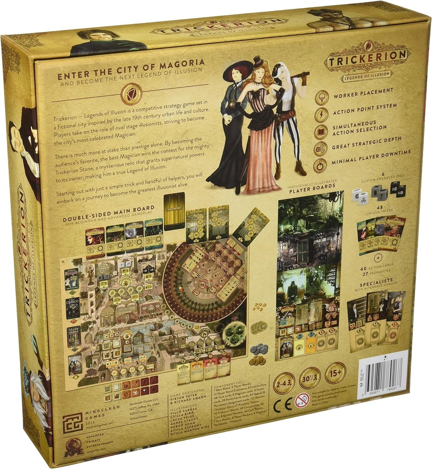 Trickerion: Legends of Illusion - Strategic Board Game for Adults & Teens | Magician-Themed Competitive Tabletop Game | Perfect for Game Nights & Family Gatherings