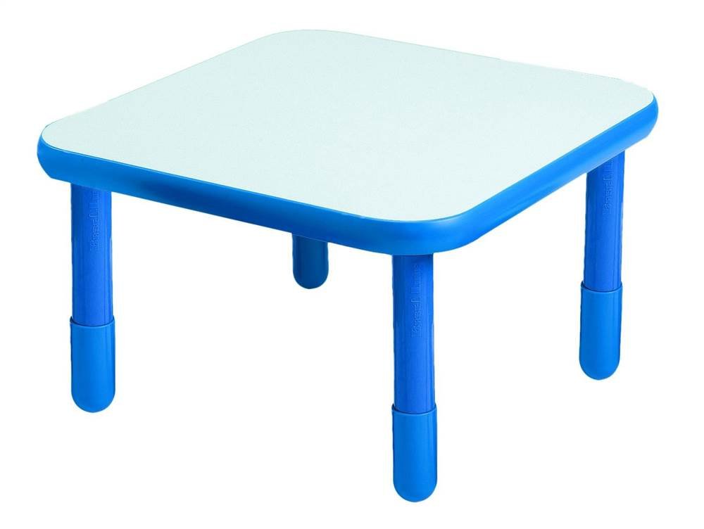 30 Inch Square Toddler Table for Playroom, Homeschool, Daycare & Classroom - Durable Blue Kids Furniture for Learning & Play Activities