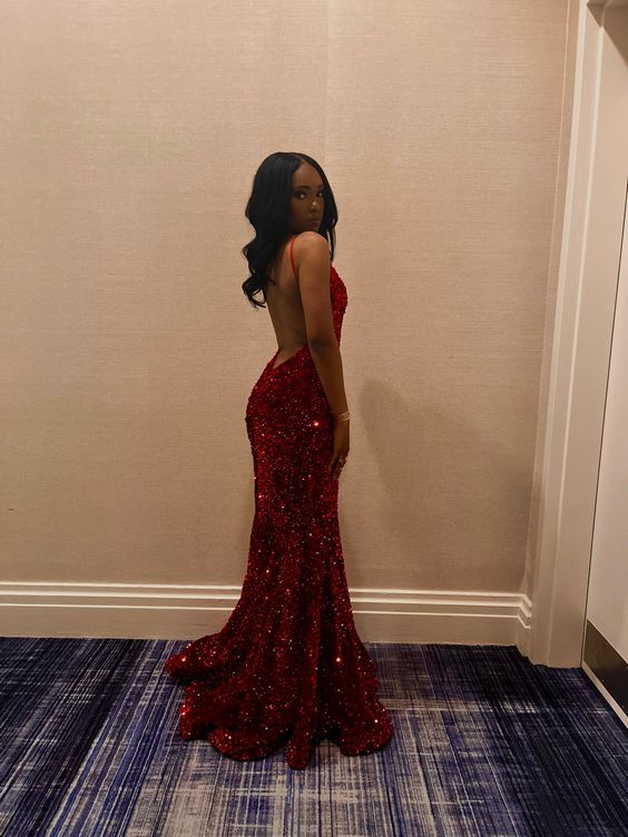 **Black Sequin Mermaid Prom Dress for Women - Elegant Birthday Party Gown J3764 | Perfect for Prom Night, Quinceañera, Homecoming & Special Occasions**