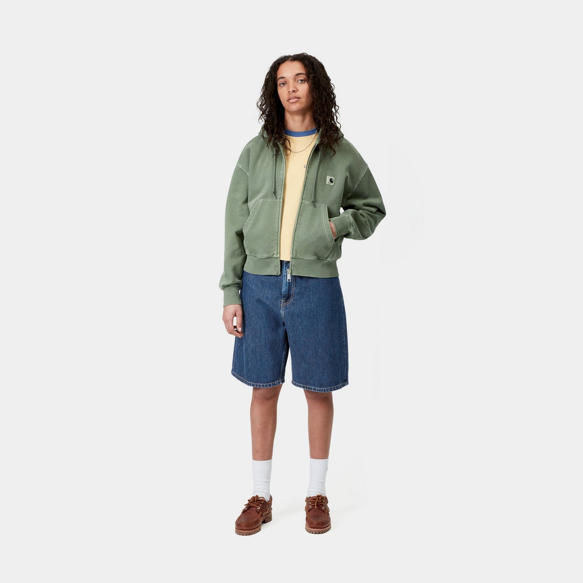 Women's Brandon Denim Shorts - Stone Washed Blue Jeans for Casual Wear & Summer Outfits | Perfect for Beach, Travel & Everyday Style