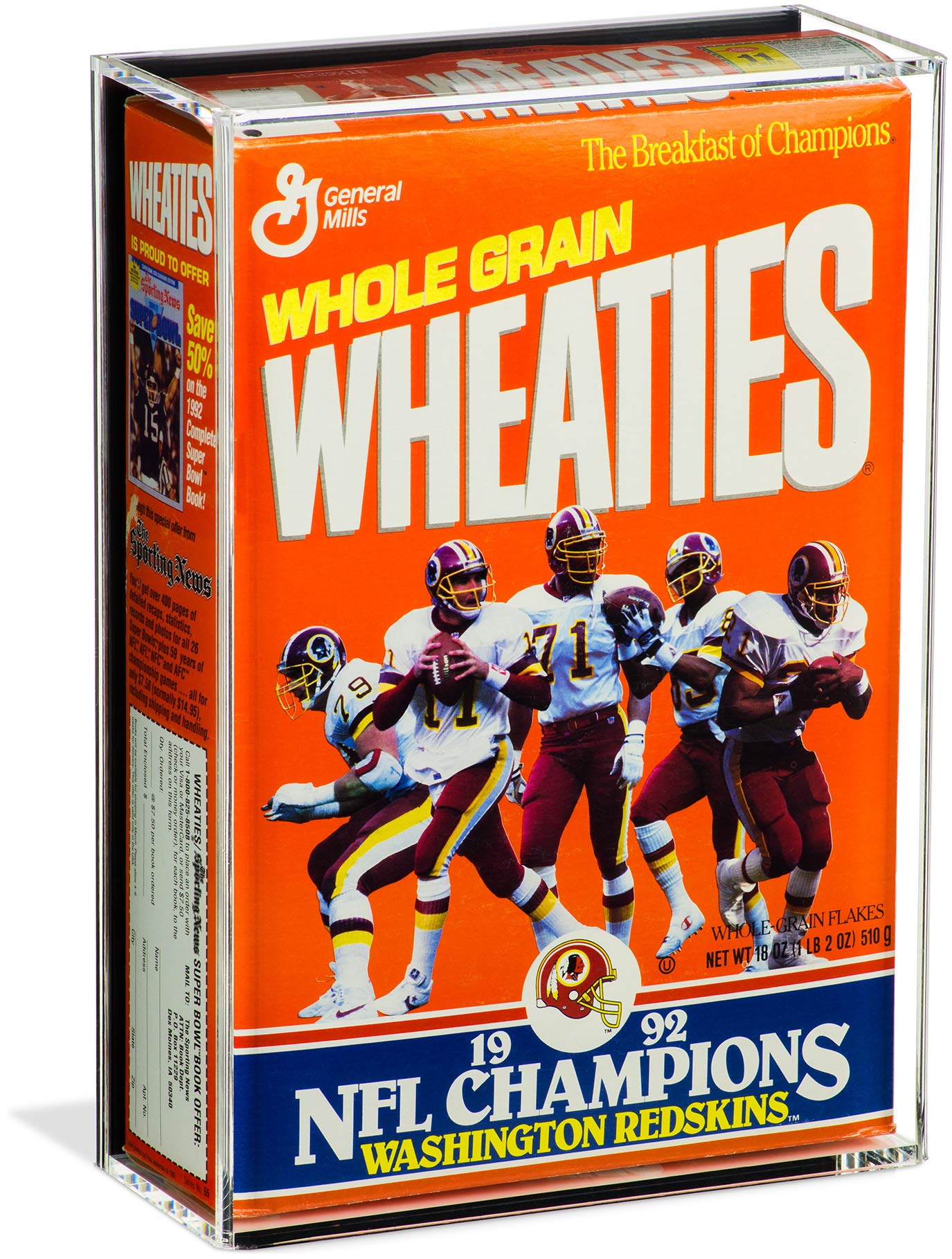 Acrylic Display Case for Wheaties Cereal Box (A020) - Clear Protective Cover for Collectible Cereal Boxes - Perfect for Home Display, Retail Showcase, and Memorabilia Preservation