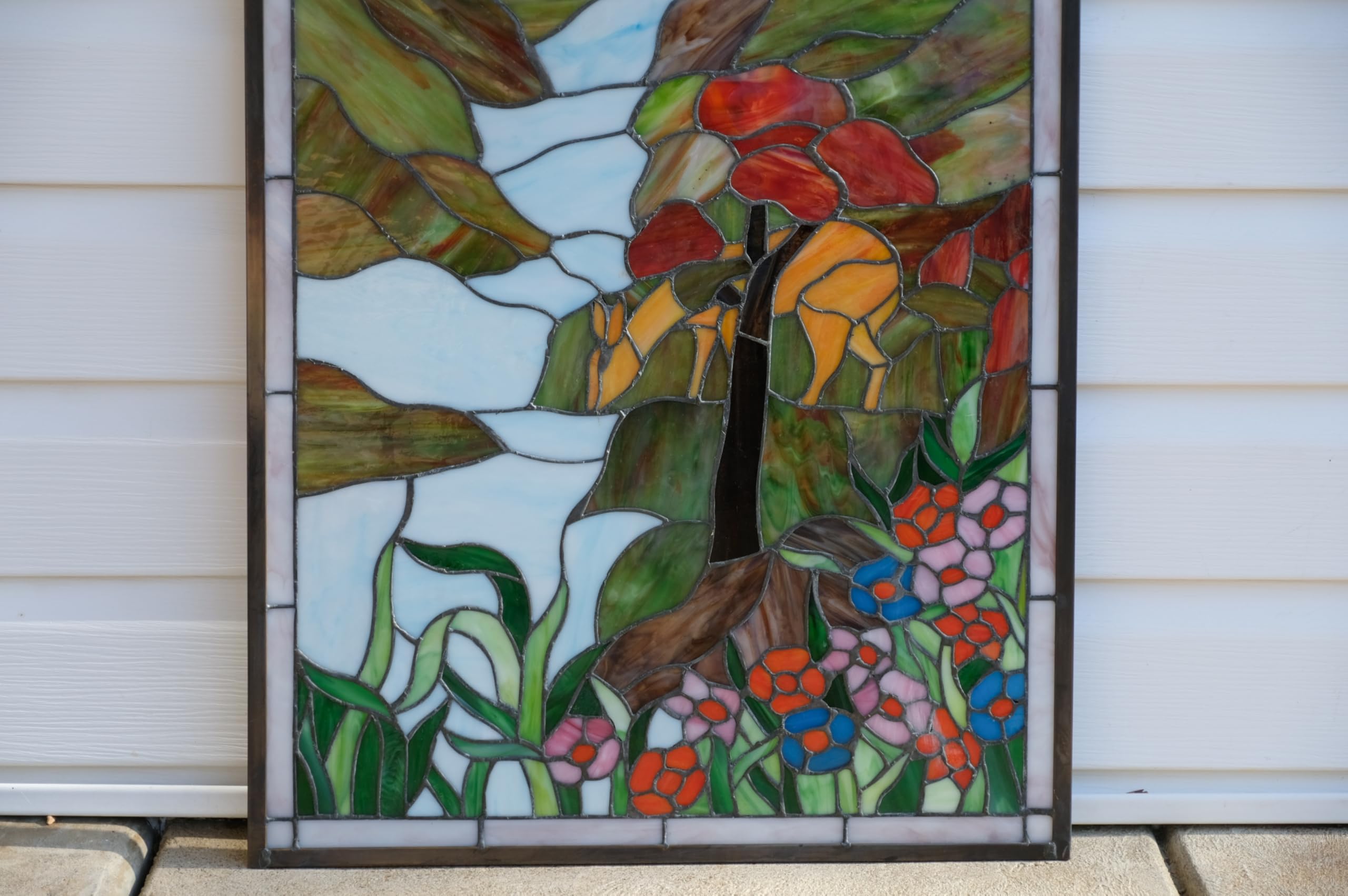 Handcrafted Stained Glass Window Panel - 20.5