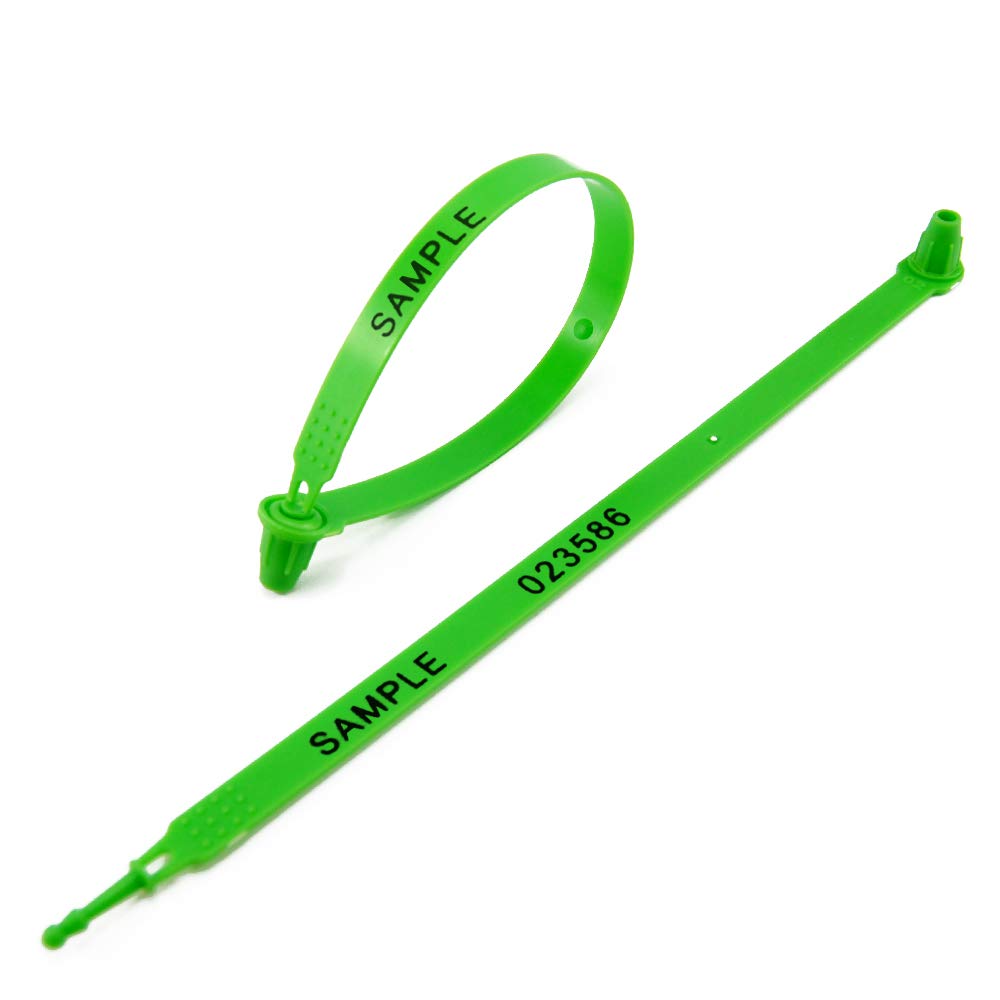 1000 Pack Green Plastic Security Tamper Proof Trailer Truck Shipping Container Seals - Heavy Duty Cargo Lock for Logistics, Transportation & Warehouse Security (Industrial Use)
