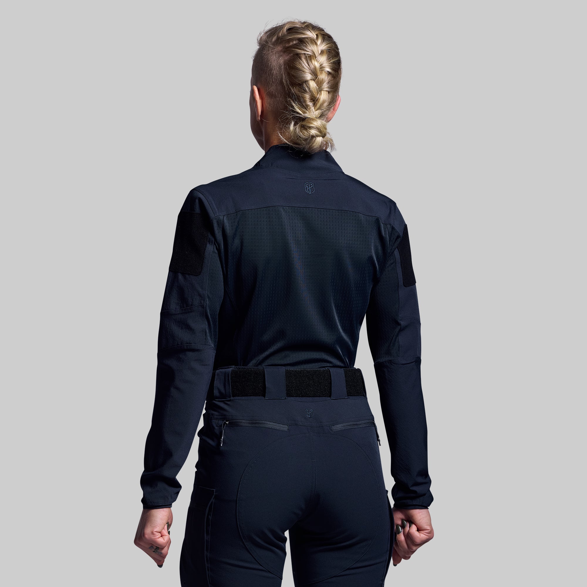 Women's Long Sleeve Op Top Pro - Police Blue | Moisture-Wicking Athletic Shirt for Running, Yoga & Workouts | Comfortable Performance Wear for Active Women
