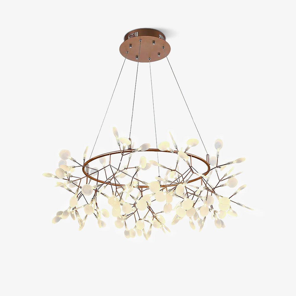 Big O Firefly LED Chandelier - Modern Crystal Ceiling Light Fixture for Dining Room, Living Room & Bedroom | Energy-Efficient Dimmable Lighting for Home Decor