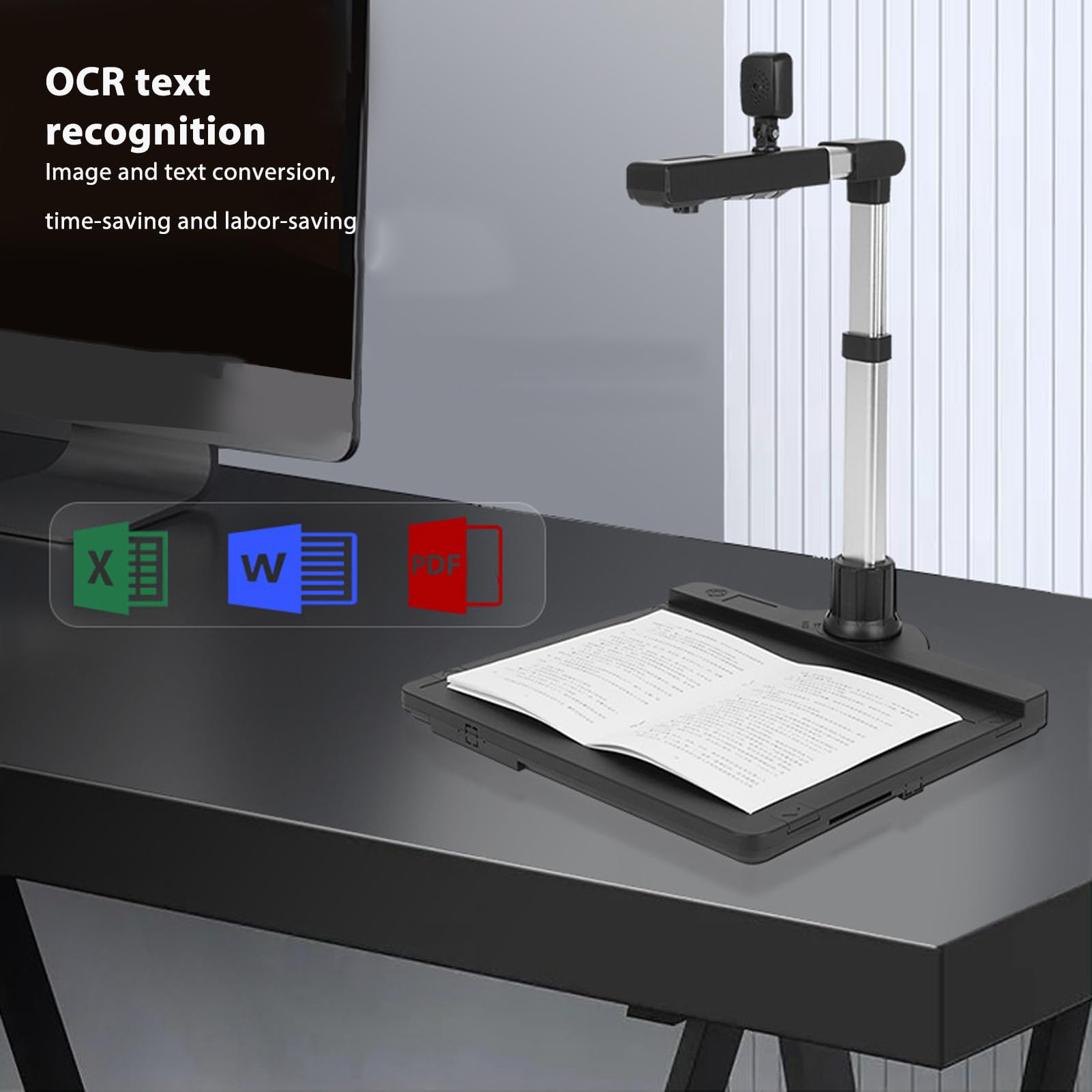 Professional A3 A4 Document Scanner with OCR Recognition - Portable USB Book Camera Scanner for Books, Receipts & Archiving | Ideal for Offices, Libraries & Home Use