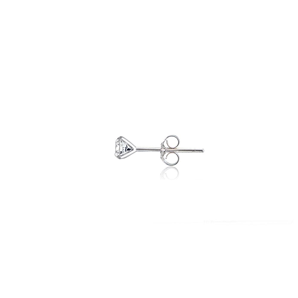 2 Pairs 14K Gold Plated Cubic Zirconia 2mm Round Stud Earrings for Men & Women - Perfect for Everyday Wear, Gifts & Special Occasions