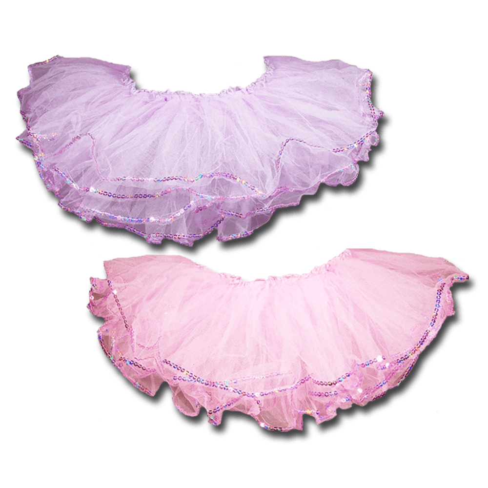 4 Layer Sequin Trim Tutus for Girls - Sparkly Dance Skirts for Ballet, Cheerleading & Costume Parties | Perfect for Birthday, Halloween & Performance Outfits