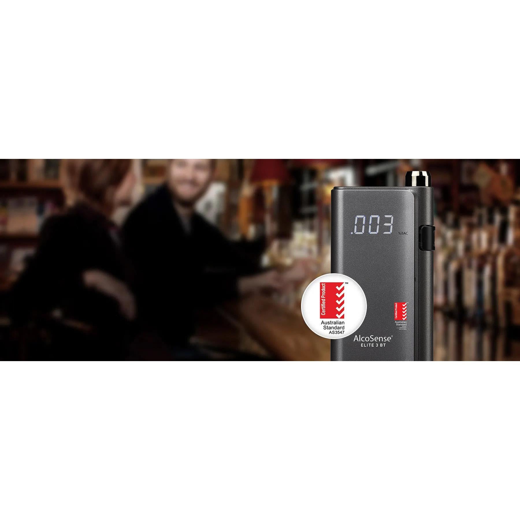 Andatech Alcosense Elite 3 BT Personal Breathalyser - Professional Bluetooth Breath Alcohol Tester for Accurate BAC Measurement | Perfect for Drivers, Workplace Safety & Personal Use