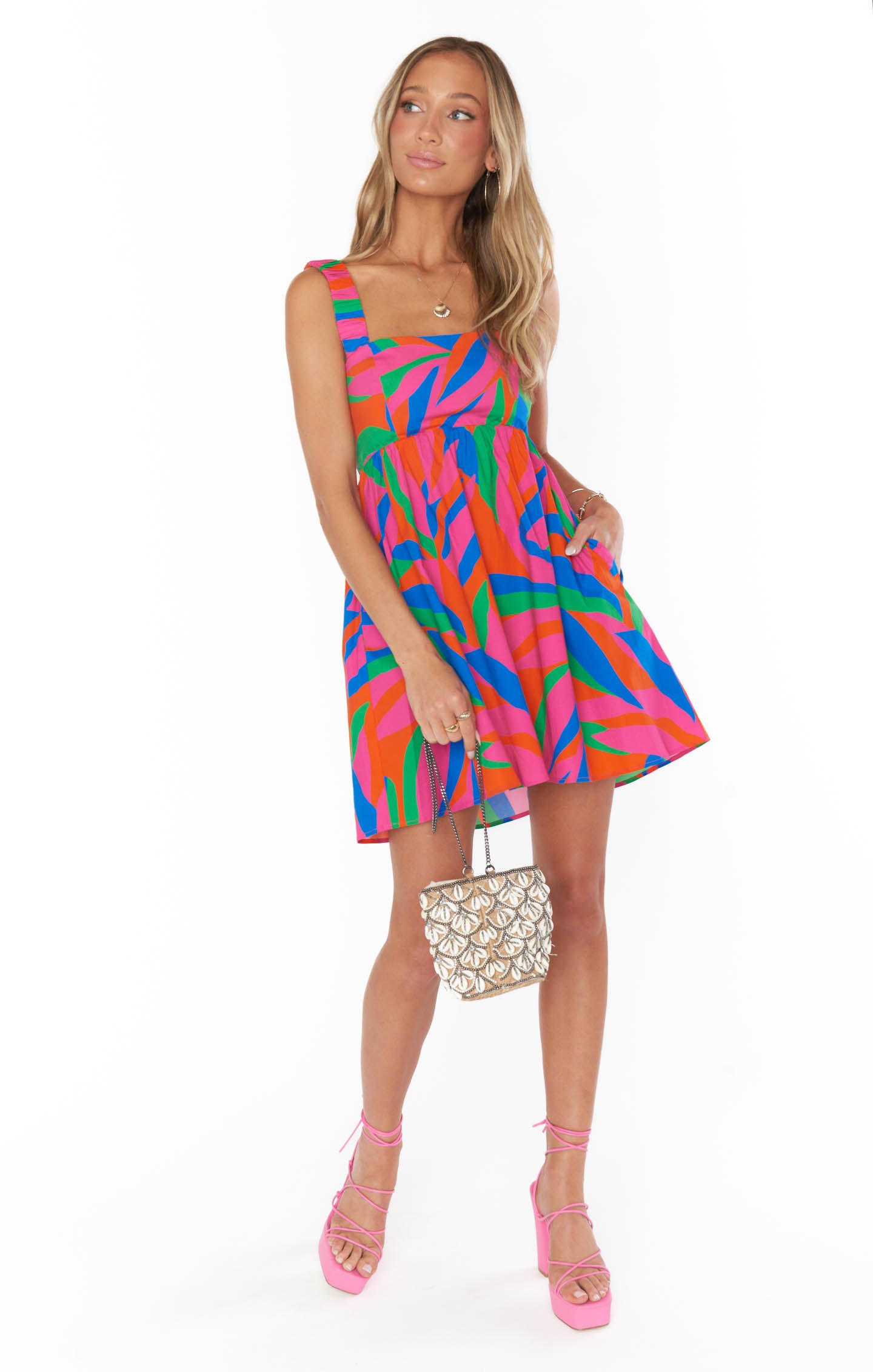 Fling Mini Dress - Island Punch Floral Print Summer Beach Dress for Women | Perfect for Vacations, Pool Parties & Tropical Getaways