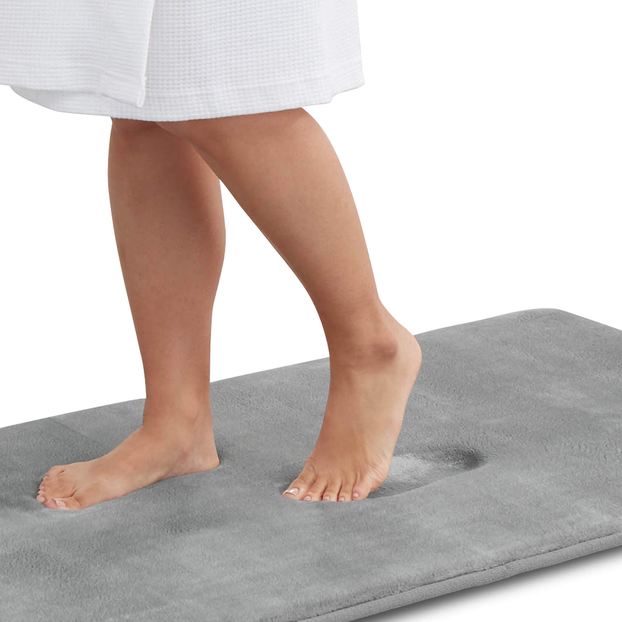 Genteele Memory Foam Bath Mat - Super Soft Non-Slip Absorbent Velvet Bathroom Rug (20