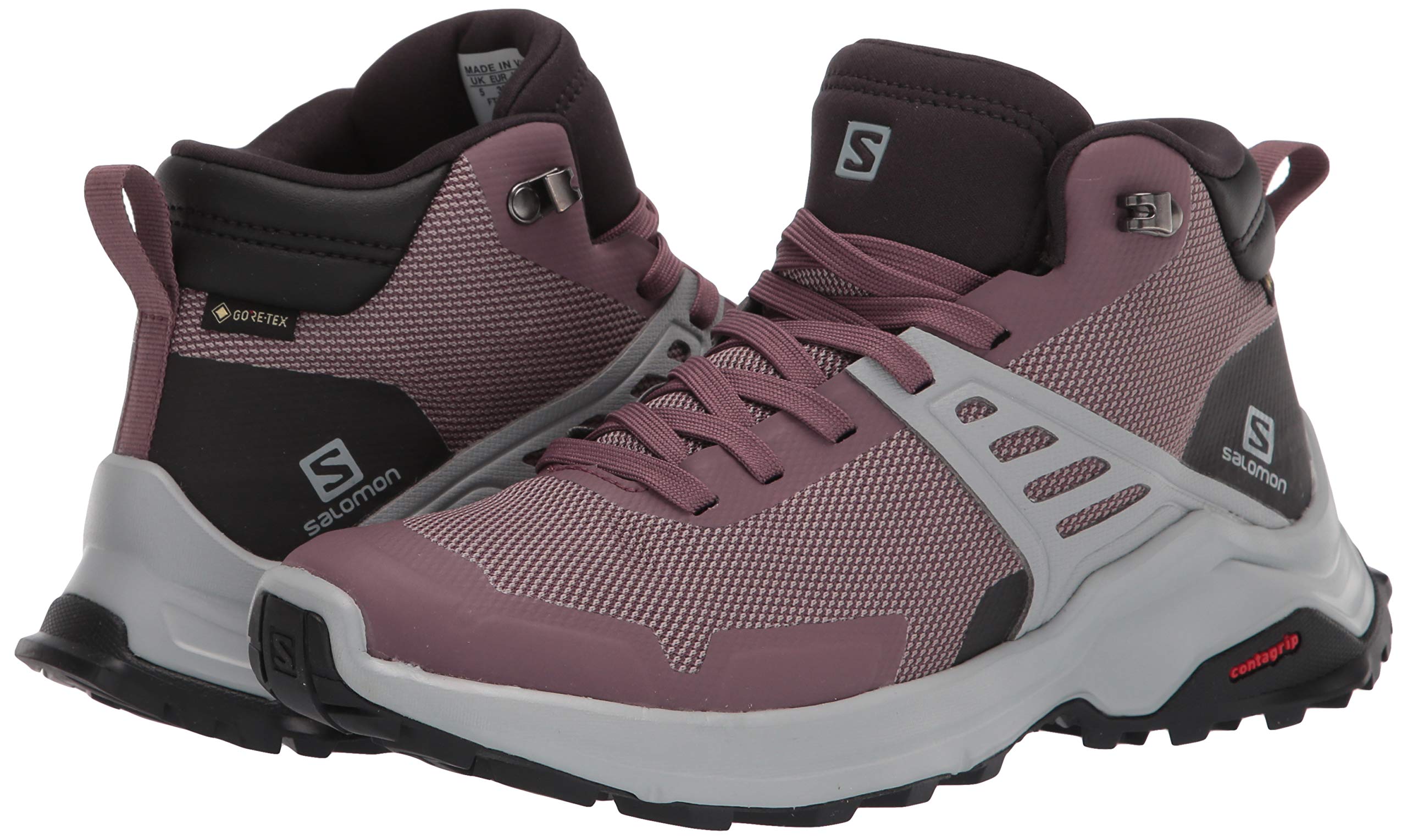 Salomon Women's X Raise Mid GTX Hiking Boots - Waterproof & Durable for Outdoor Adventures, Trail Hiking & Backpacking
