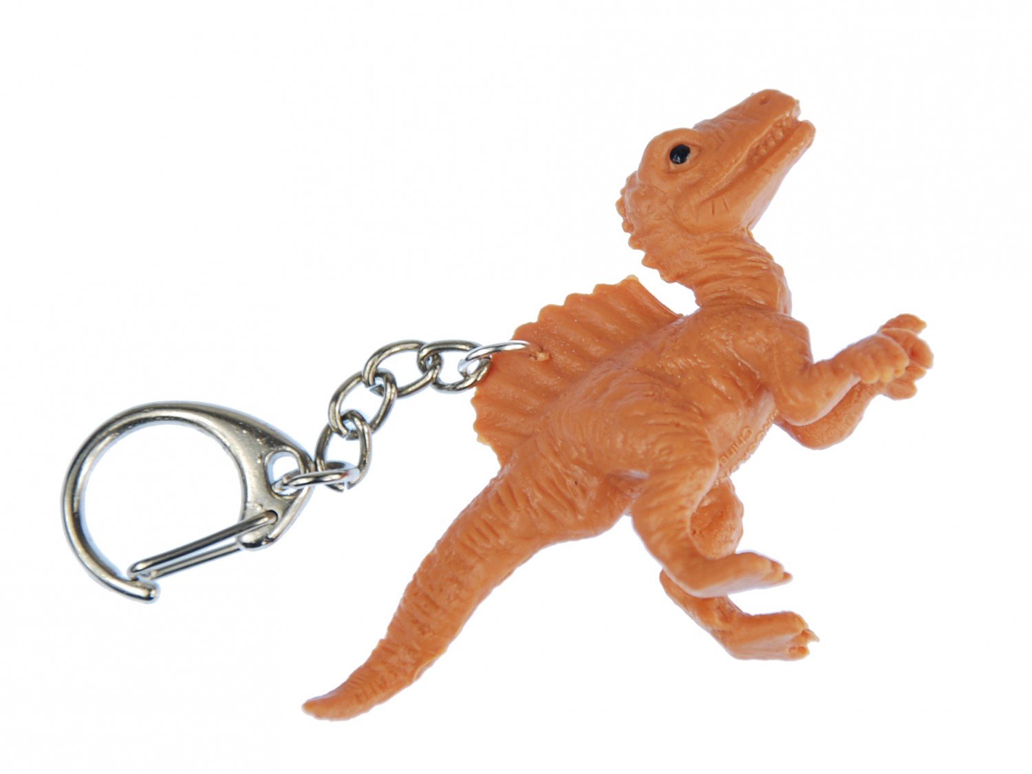Miniblings Spinosaurus Dinosaur Keychain for Kids - Durable Button Key Ring with Chain - Perfect for Backpacks, Gifts & School Accessories