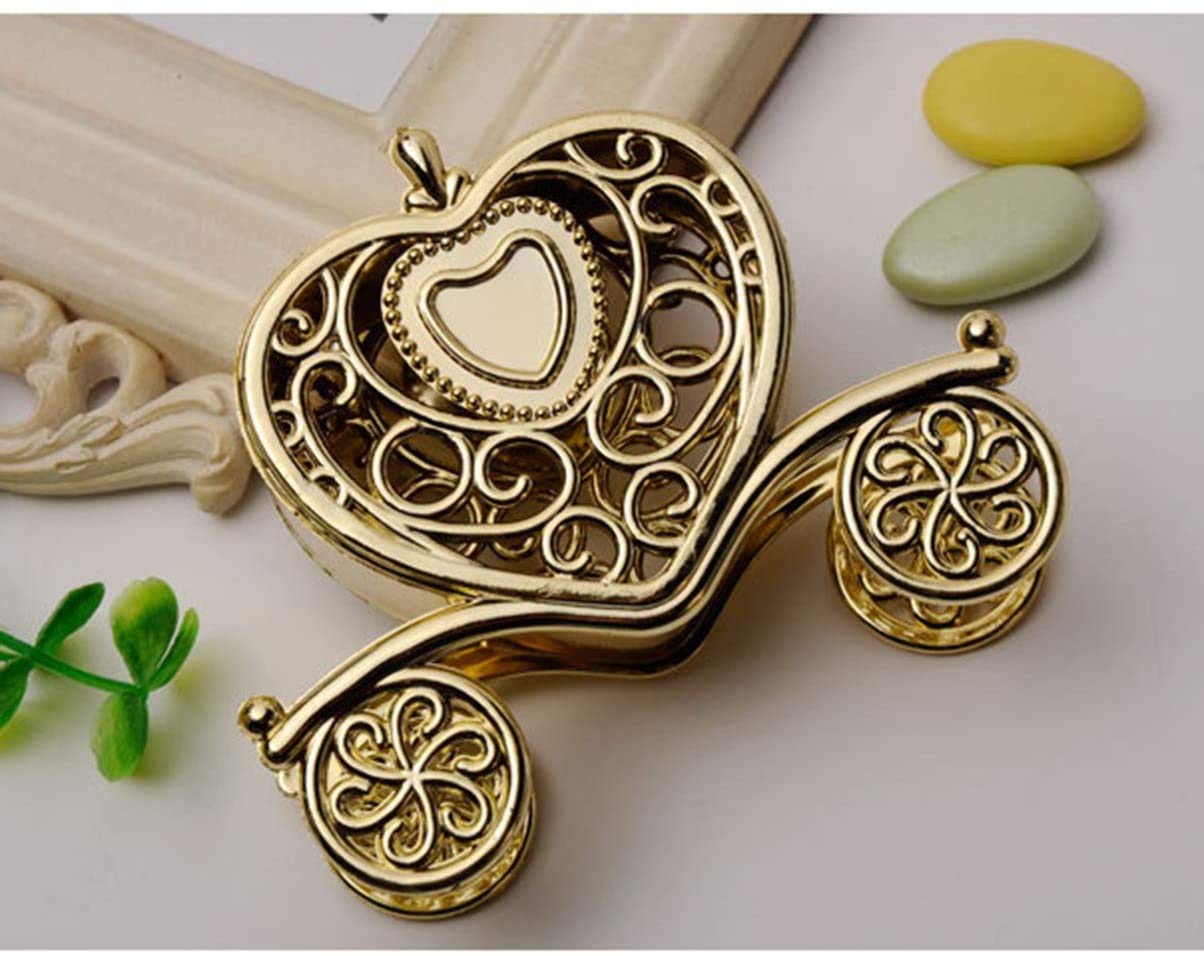 12-Pack Heart Shaped Candy Boxes - Elegant Carriage Gift Boxes for Wedding Favors, Baby Showers & Parties (Gold) | Perfect for Valentine's Day, Bridal Showers & Romantic Celebrations
