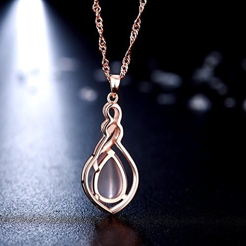 Shining Diva Rose Gold Crystal Pendant Necklace for Women - Elegant Fashion Jewelry Gift for Birthday, Anniversary & Valentine's Day | Perfect for Parties, Date Nights & Special Occasions