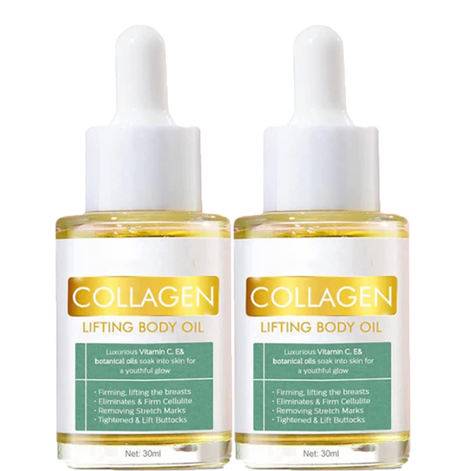 Flysmus Collagen Lifting Body Oil for Women - Anti-Aging Treatment to Reduce Fine Lines & Wrinkles, Firming & Hydrating Skin Care (60ml) - Perfect for Daily Moisturizing & Nighttime Skin Rejuvenation