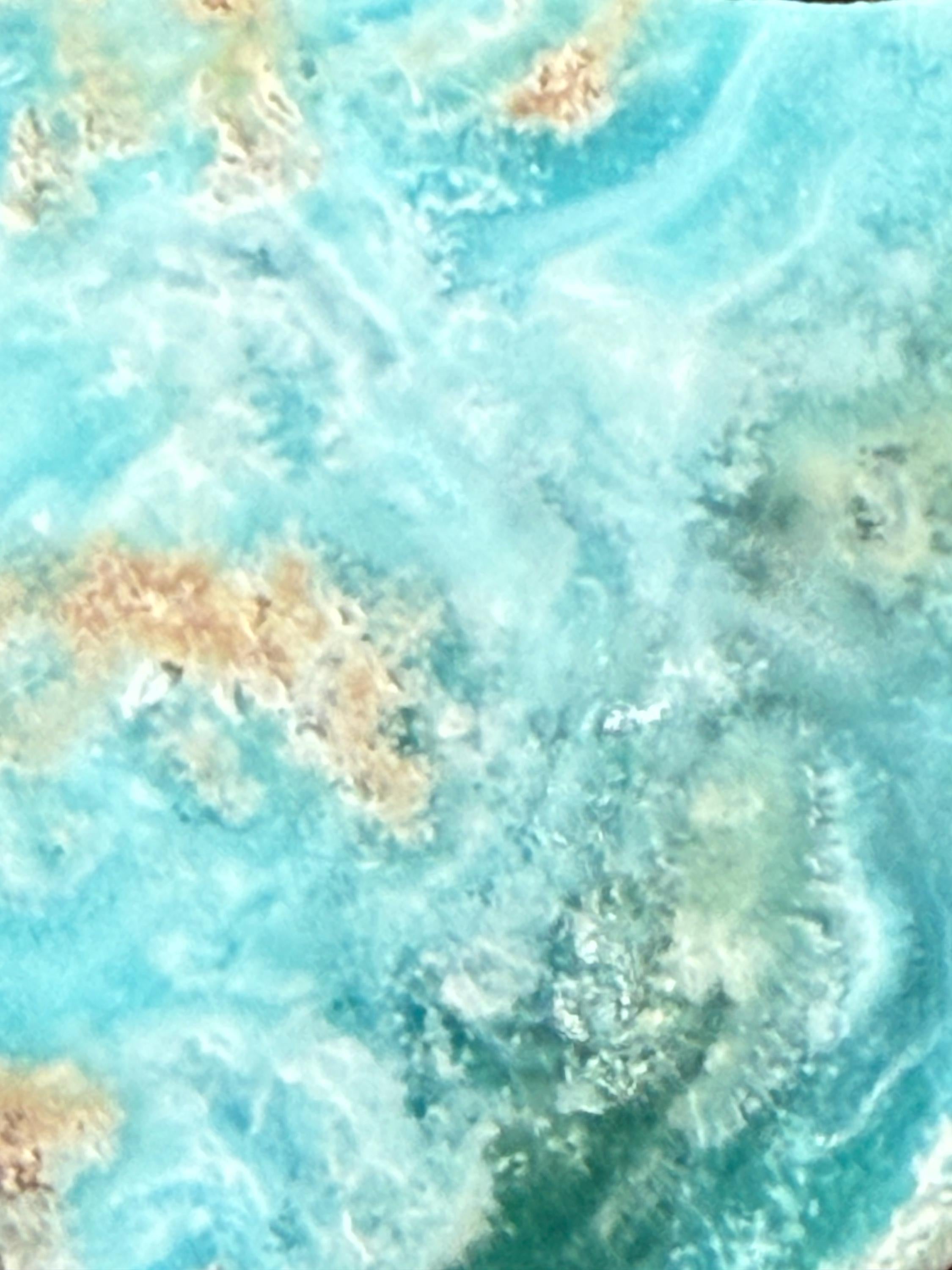 Natural Blue Aragonite Slab with Druzy - 4.25 Inch High Vibration Crystal for Healing, Meditation & Energy Work - Perfect Spiritual Gift for Reiki Practitioners & Crystal Collectors