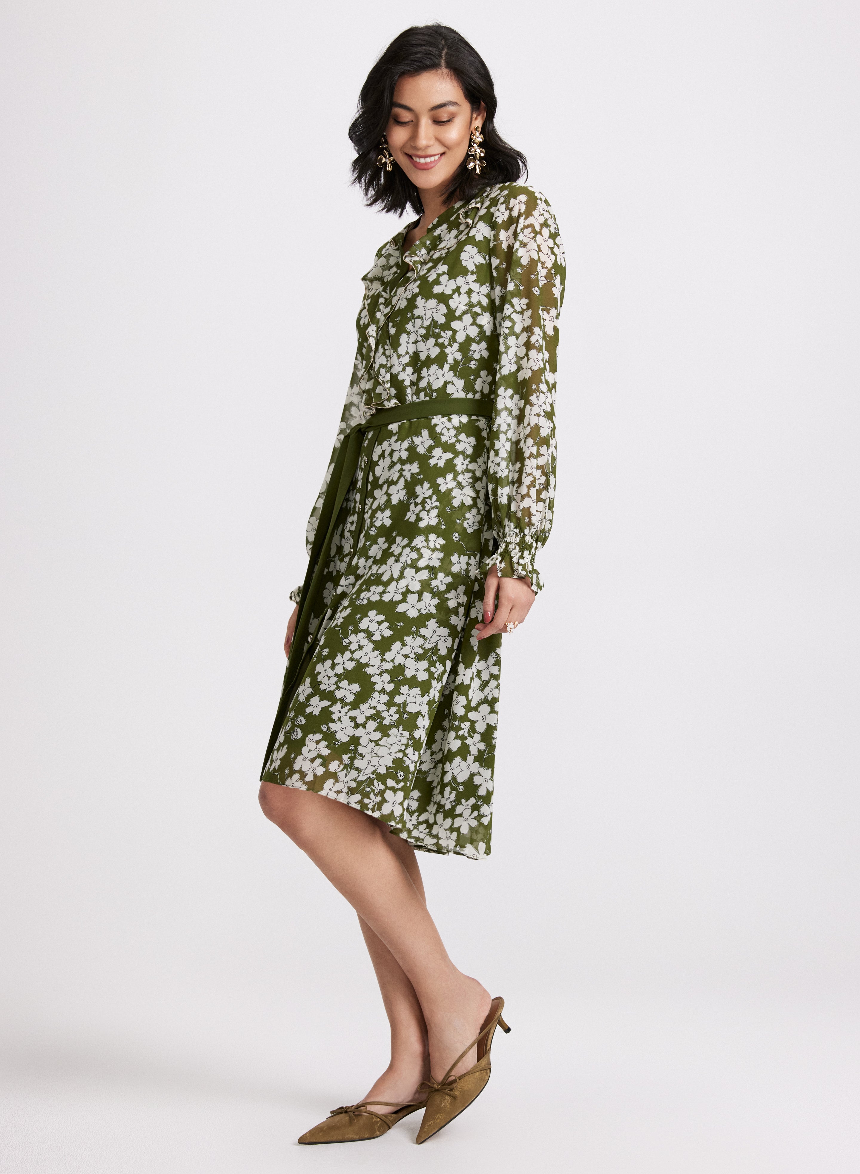 Floral Beaded Trim Dress for Women - Elegant Summer Party & Wedding Guest Outfit