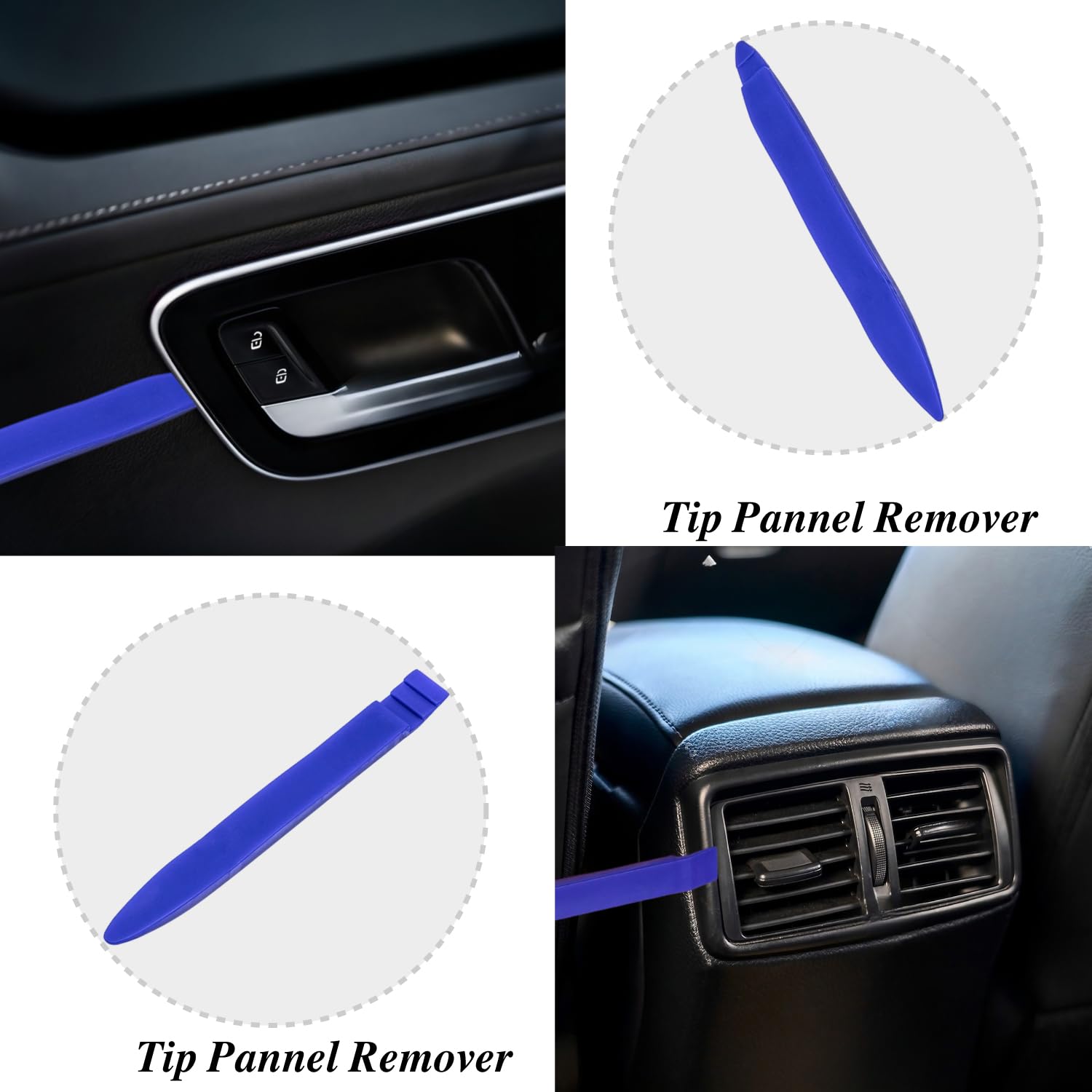 5PCS Auto Trim Removal Tool Kit - No Scratch Plastic Pry Tools for Car Panel, Door & Window Fastener Removal - Vehicle Dash Radio Audio Installation Set (Blue) - Perfect for DIY Car Repairs & Professional Auto Detailing