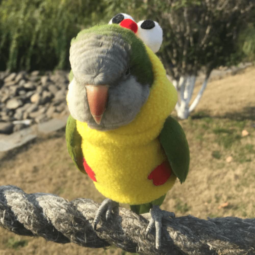 Bird Diaper Flight Suit - Chicken Shaped Bird Costume for Parrots, Lovebirds, Parakeets & Cockatiels | Small Animal Apparel & Cosplay Photo Prop (Green-cheeked Conure) - Perfect for Pet Parties, Halloween & Photo Shoots