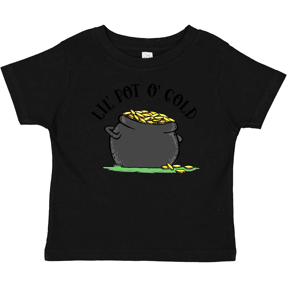 Inktastic St. Patrick's Day Lil' Pot of Gold Baby T-Shirt - Cute Irish-Themed Outfit for Babies & Toddlers - Perfect for St. Paddy's Day Celebrations, Parades & Family Photos