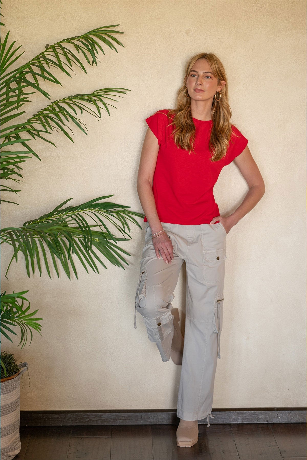 Slub Arwen Top Charanga Pigment Dye Women's Casual T-Shirt - Perfect for Summer Outfits, Beach Wear & Boho Fashion