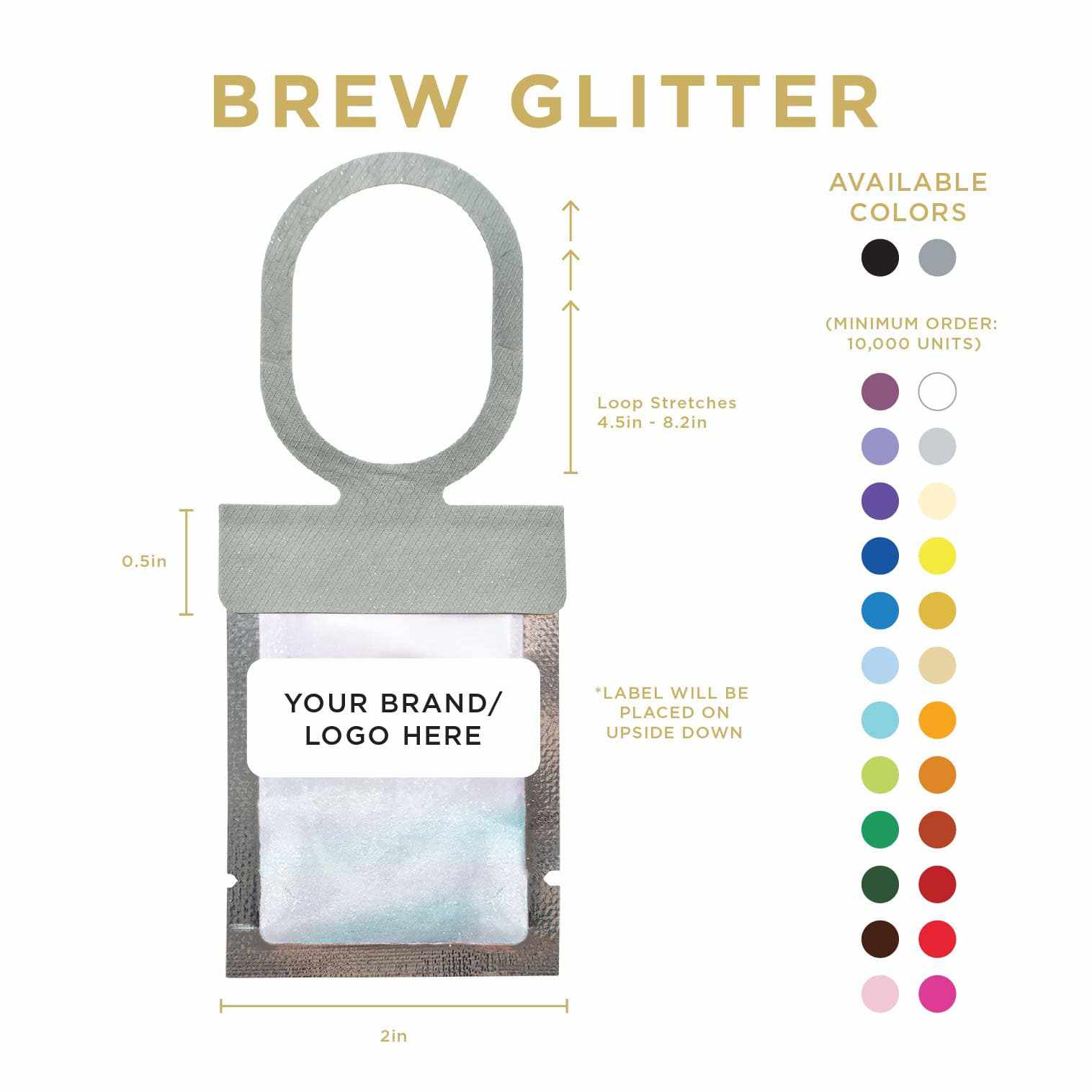 Blue Iridescent Brew Glitter® Necker Scarf - Private Label Fashion Accessory for Women | Perfect for Parties, Festivals & Everyday Style