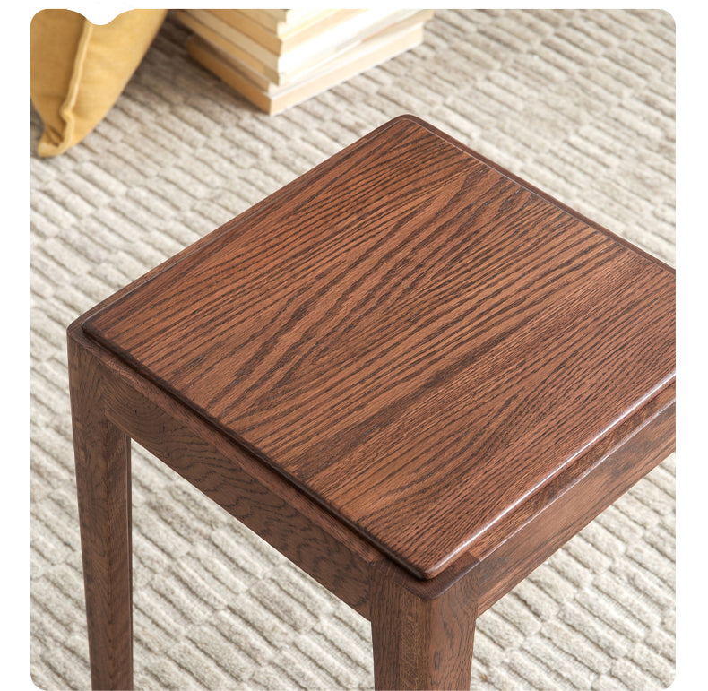 Premium Black Walnut Solid Wood Folding Stool - Modern Handcrafted Bar Stool for Kitchen Island, Dining Room & Home Decor | Space-Saving Design for Small Spaces