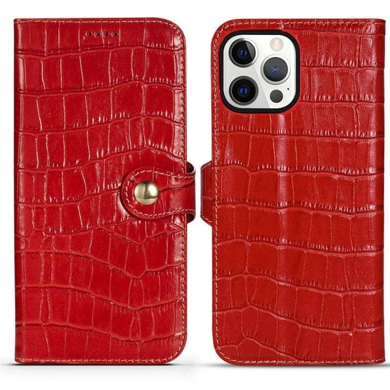 Genuine Leather iPhone 13 Case - Premium Natural Cowhide Full Edge Protection - Perfect for Business & Everyday Use