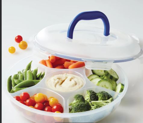 Divided Snack Container - BPA-Free Plastic Food Storage with 3 Compartments | Perfect for Lunch Boxes, Picnics, Travel & Kids Meals