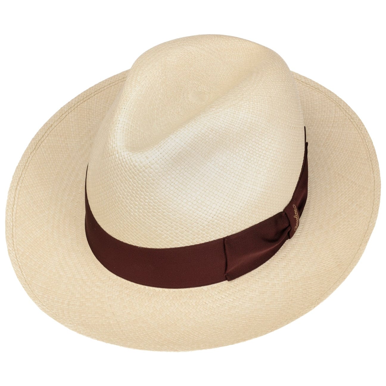 Borsalino Premium Bogart Panama Hat for Men - Classic Straw Fedora for Summer, Beach, and Outdoor Activities