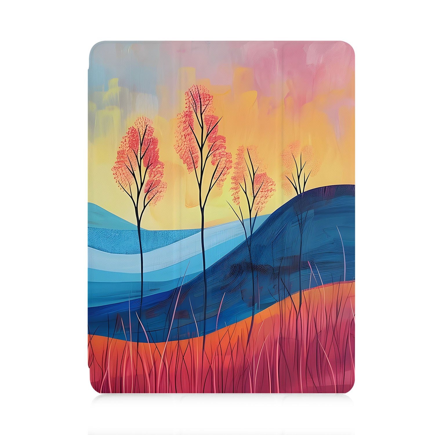Premium iPad Trifold Case with Abstract Art Design - Slim Protective Cover for iPad Air/Pro (6th/5th/4th Gen) | Perfect for Work, Travel & Home Use