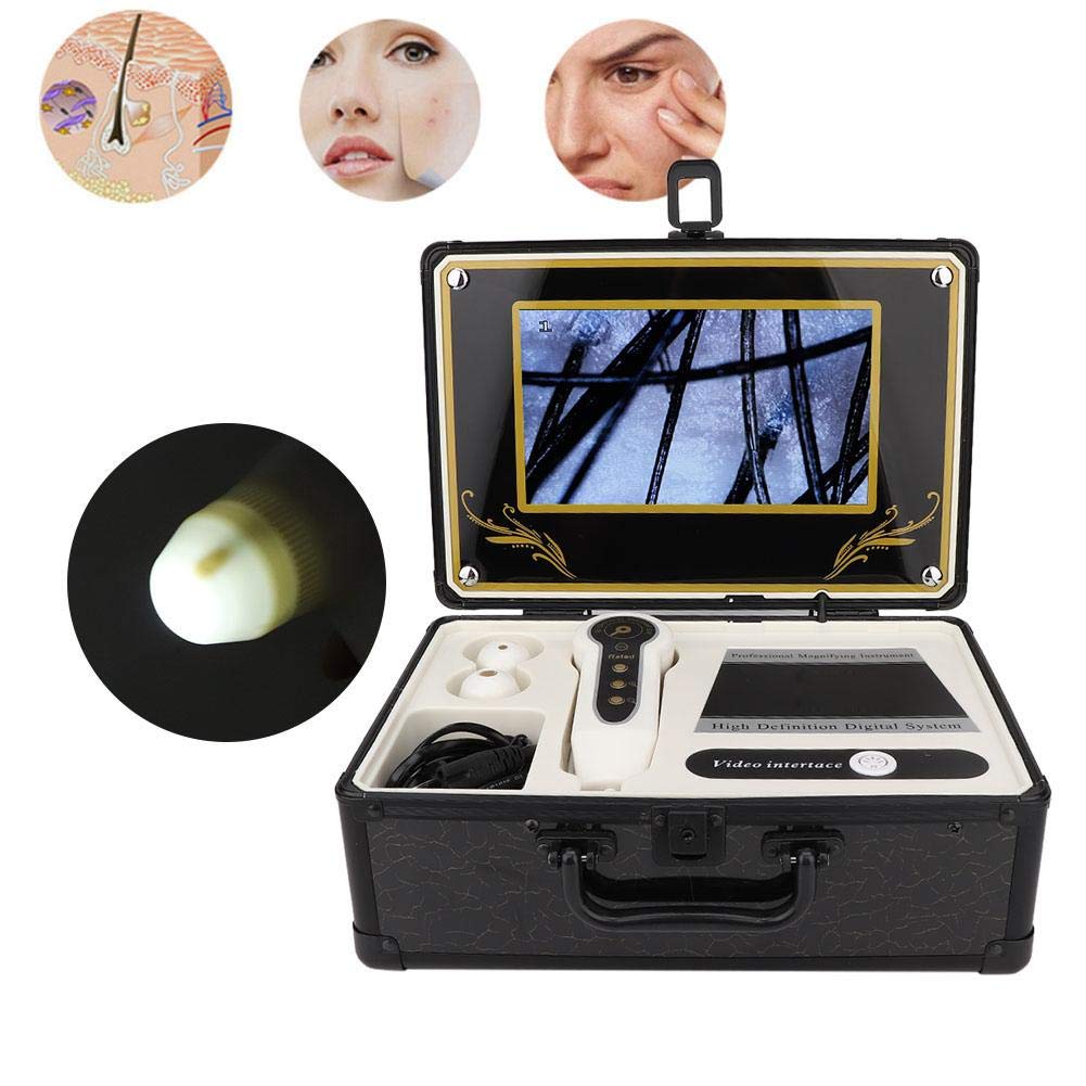 50X 200X Hair and Scalp Analyzer Machine with LCD Screen - Professional Skin Oil Detector & Microscope for Hair Care - Perfect for Salon Treatments and Home Scalp Health Analysis (US)