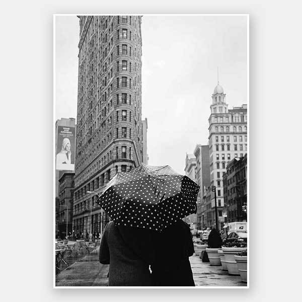 Flatiron Building New York City Skyline Art Print - Fifth Avenue Unframed Wall Decor for Living Room, Office & Home Decor