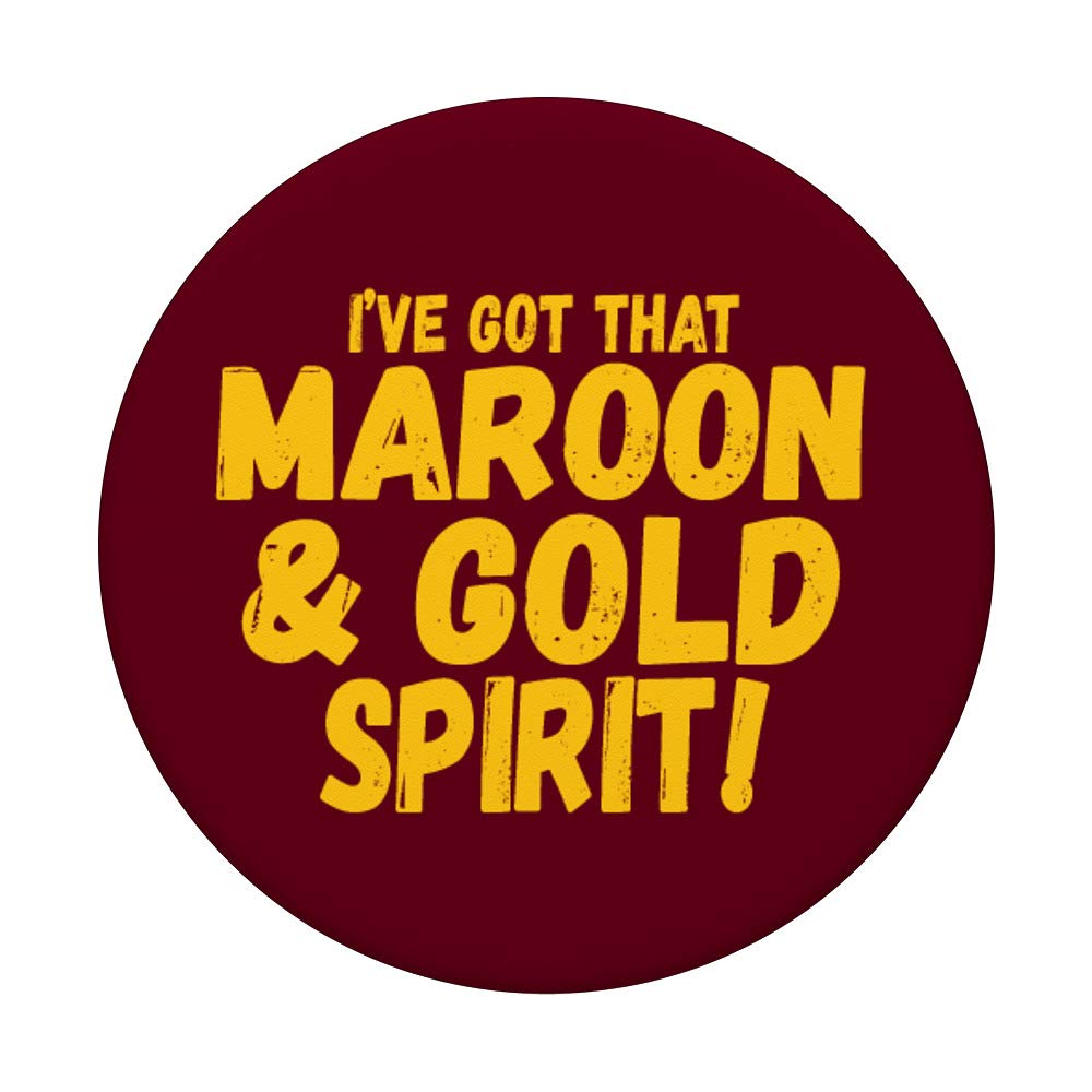 Maroon and Gold Team Colors PopSockets PopGrip: Swappable Phone Grip for Game Day, School Spirit, and Everyday Use