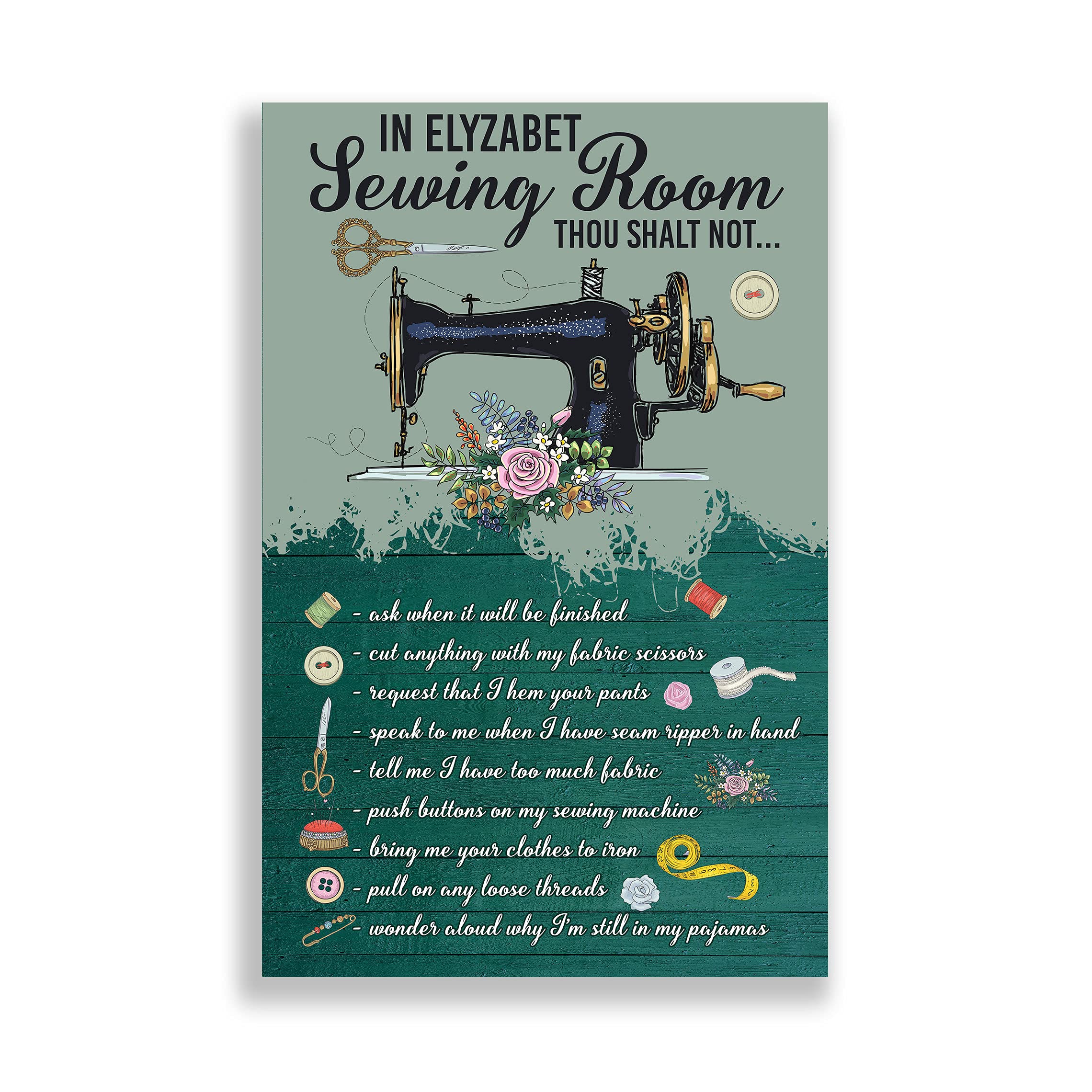 1000 Piece Jigsaw Puzzle - Sewing Room Rules & Sewing Machine Design - Fun Craft Room Gift for Sewers & Seamstresses - Educational Puzzle Game for Adults & Kids - Perfect for Family Game Night & Creative Development