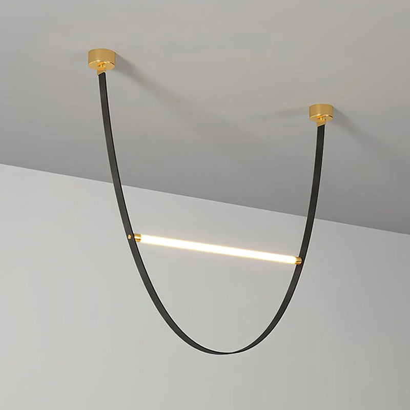 Handmade Art Belt Pendant Lamp - Bohemian Style Hanging Light Fixture for Living Room, Bedroom & Dining Room Decor