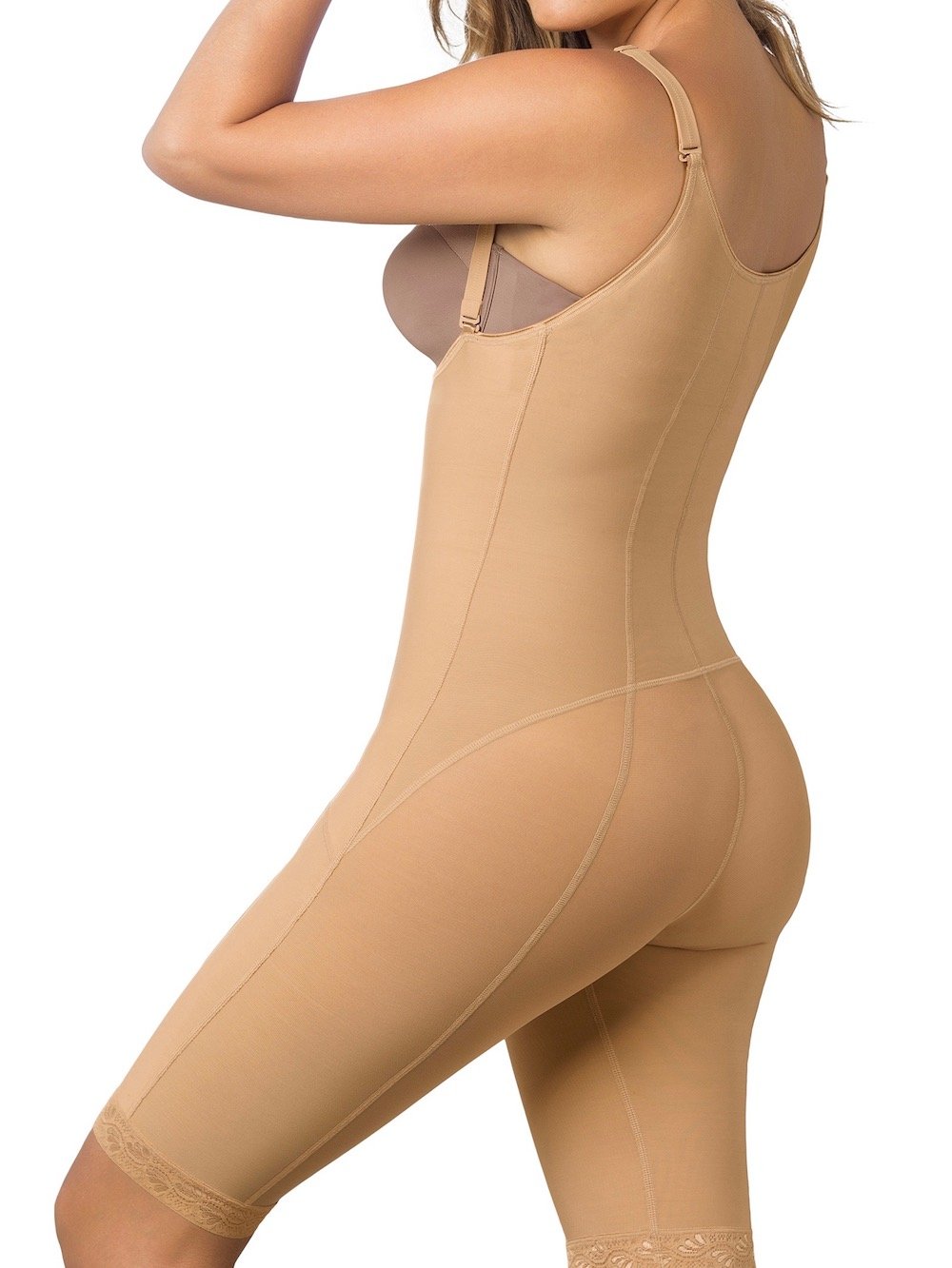 Power Slimmed Mid Thigh Full Body Shaper for Women - Tummy Control Shapewear for Smoothing & Slimming - Perfect for Dresses, Workouts & Everyday Wear