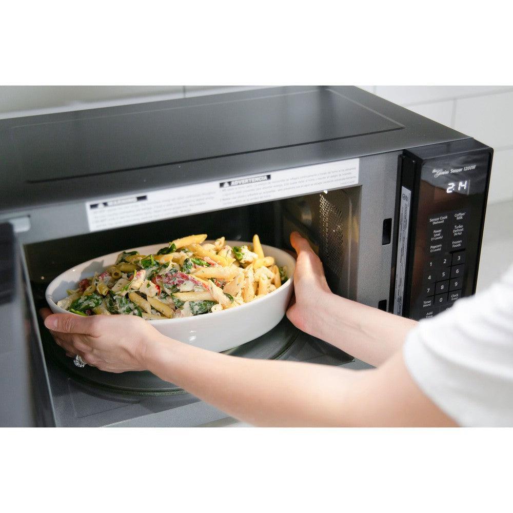 Panasonic NN-SN66KB 1.2 cu.ft 1200W Countertop Microwave Oven with Genius Sensor & Inverter Technology - Black | Compact Space-Saving Design for Dorms, Offices & Small Kitchens