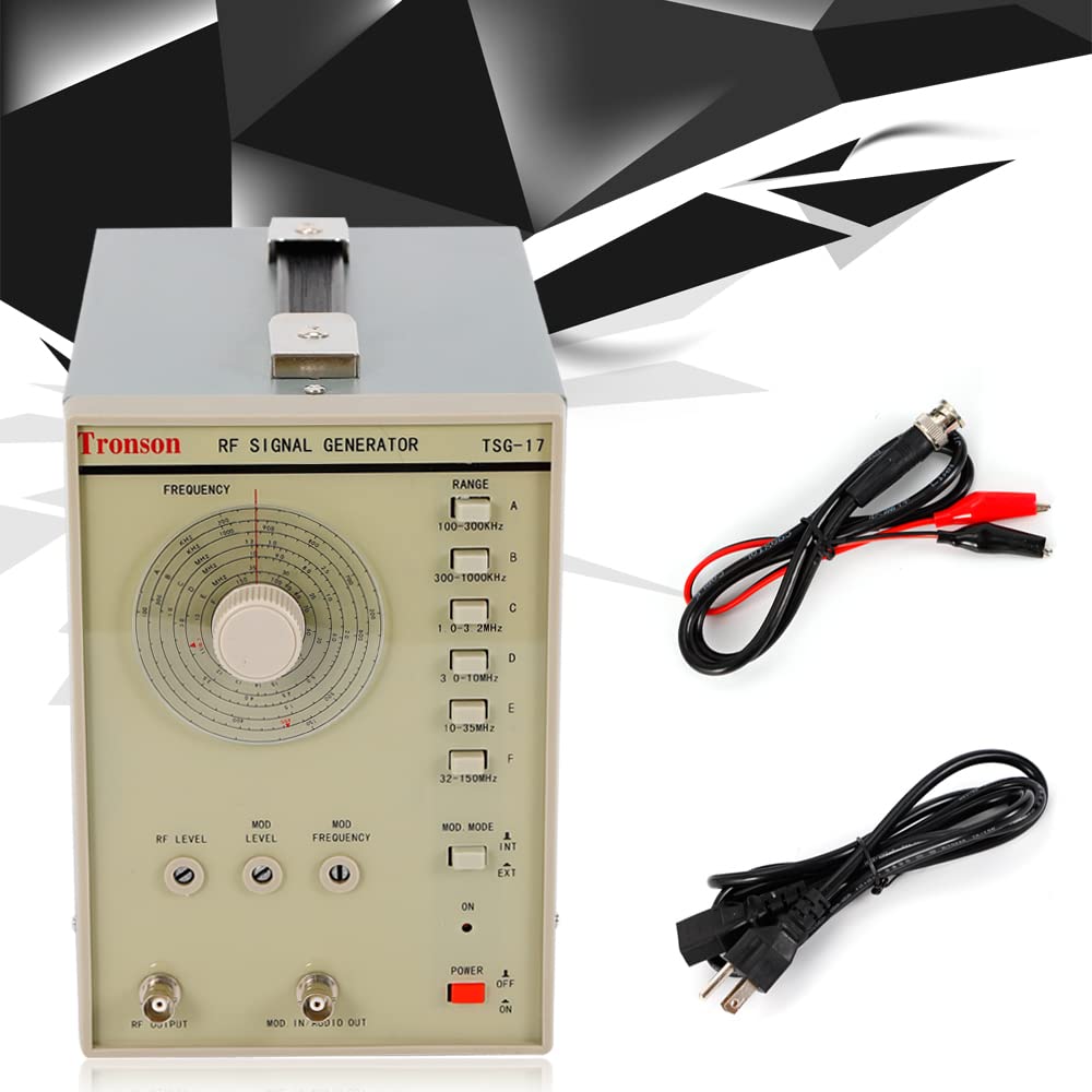 TSG-17 110V RF Signal Generator 100kHz-150MHz High Frequency AM/FM Radio with Power Cord for Home & Commercial Use - Perfect for Electronics Testing, Radio Repair, and DIY Projects