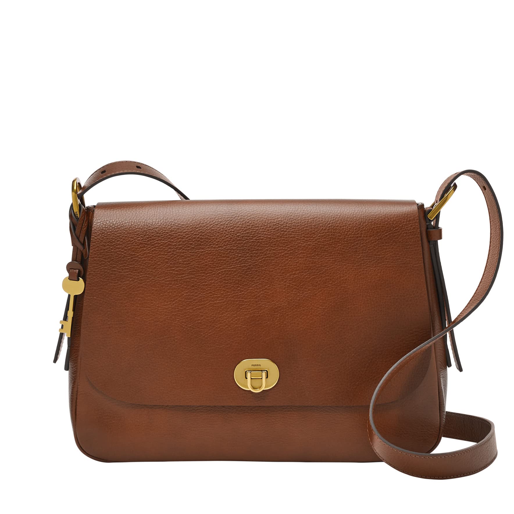 Fossil Women's Harper Eco-Leather Large Flap Crossbody Purse Handbag - Stylish Vegan Leather Shoulder Bag for Work, Travel & Everyday Use