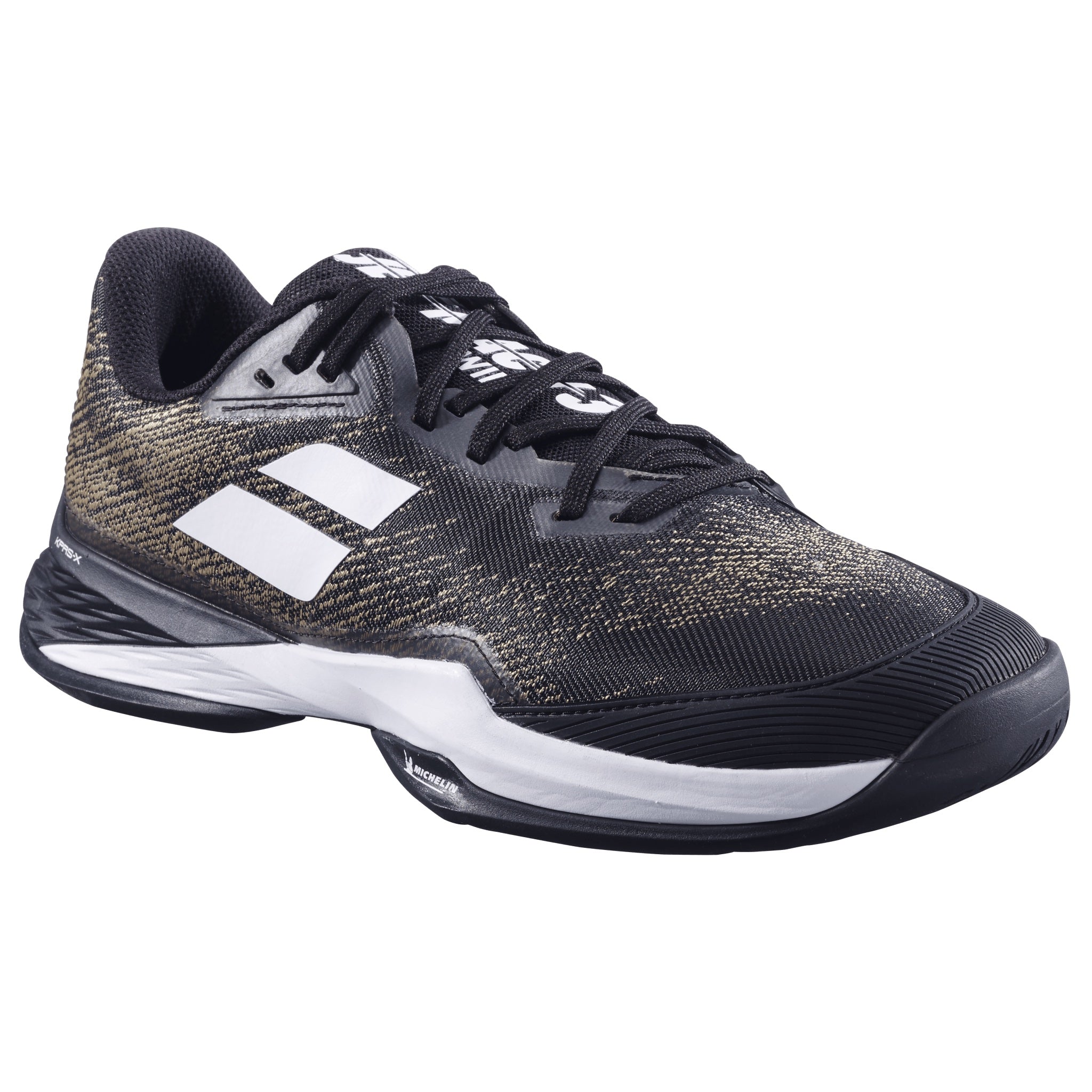 Babolat Jet Mach 3 Wide Men's Tennis Shoes - Black/White | Lightweight Performance Court Shoes for Competitive Play & Training