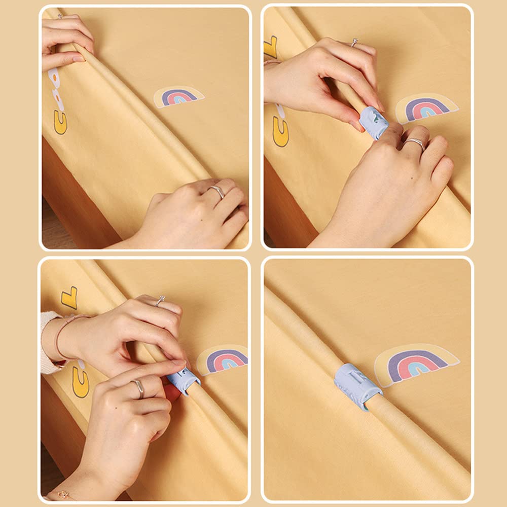 20 PCS Bed Sheet Grippers - Duvet Cover Clips & Sheet Holders to Prevent Slipping - Keep Bedding in Place for Queen/King Size Beds - Perfect for Hotels, Dorms and Home Use