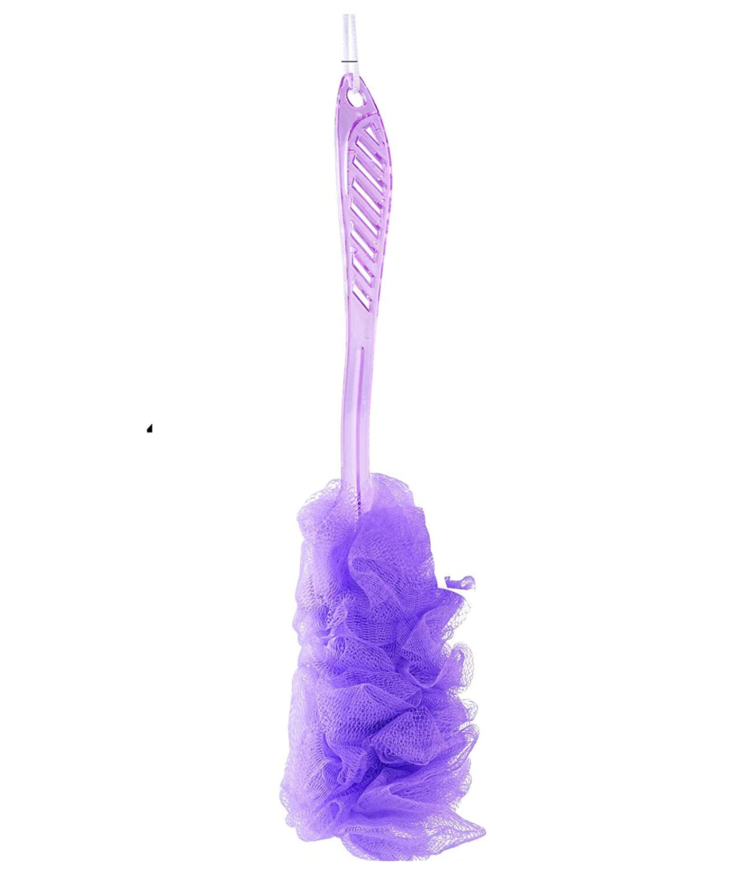 FOK 2-Pack Long Handle Bath Body Brush with Loofa & Exfoliating Shower Sponge Pouf - Soft Mesh Ball Scrubber for Women & Girls (Assorted Colors) | Perfect for Deep Cleansing, Back Scrubbing & Spa Day Self-Care