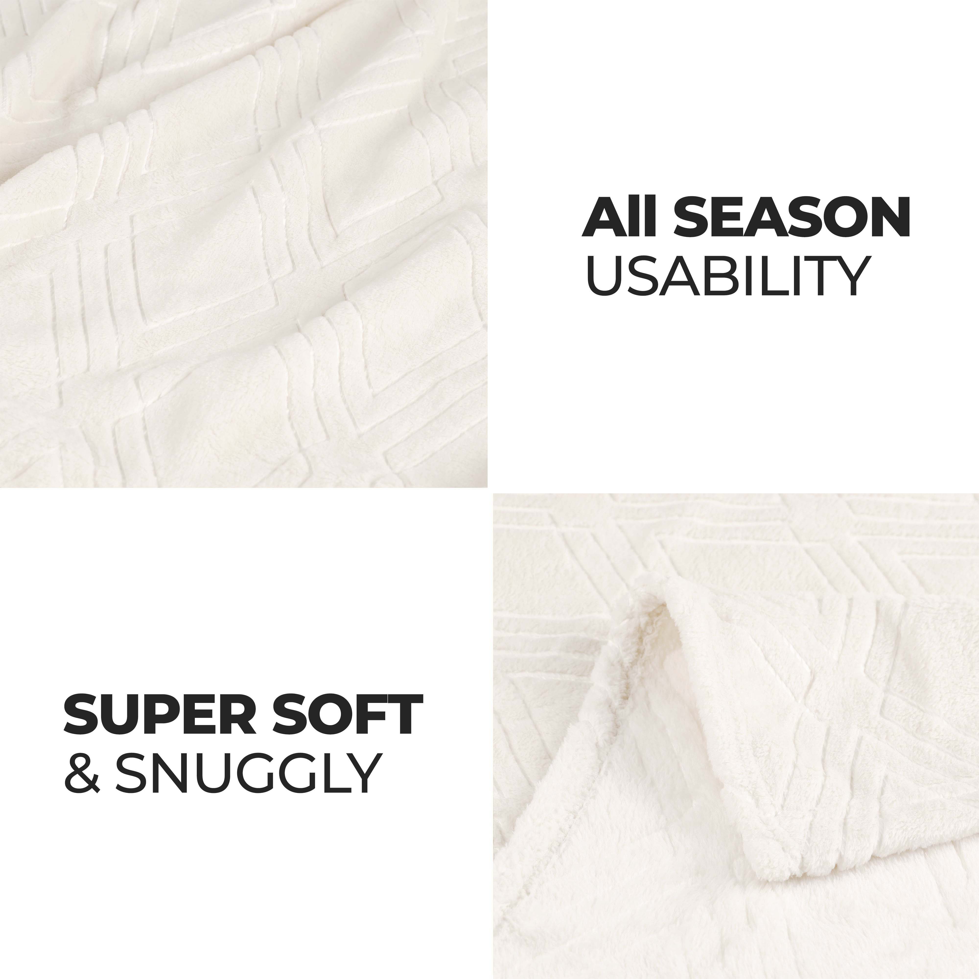 Premium Alaska Diamond Plush Fleece Blanket - Ultra Soft & Cozy Throw for Bed, Sofa, and Travel - Warm Winter Blanket for Home, Office, and Camping