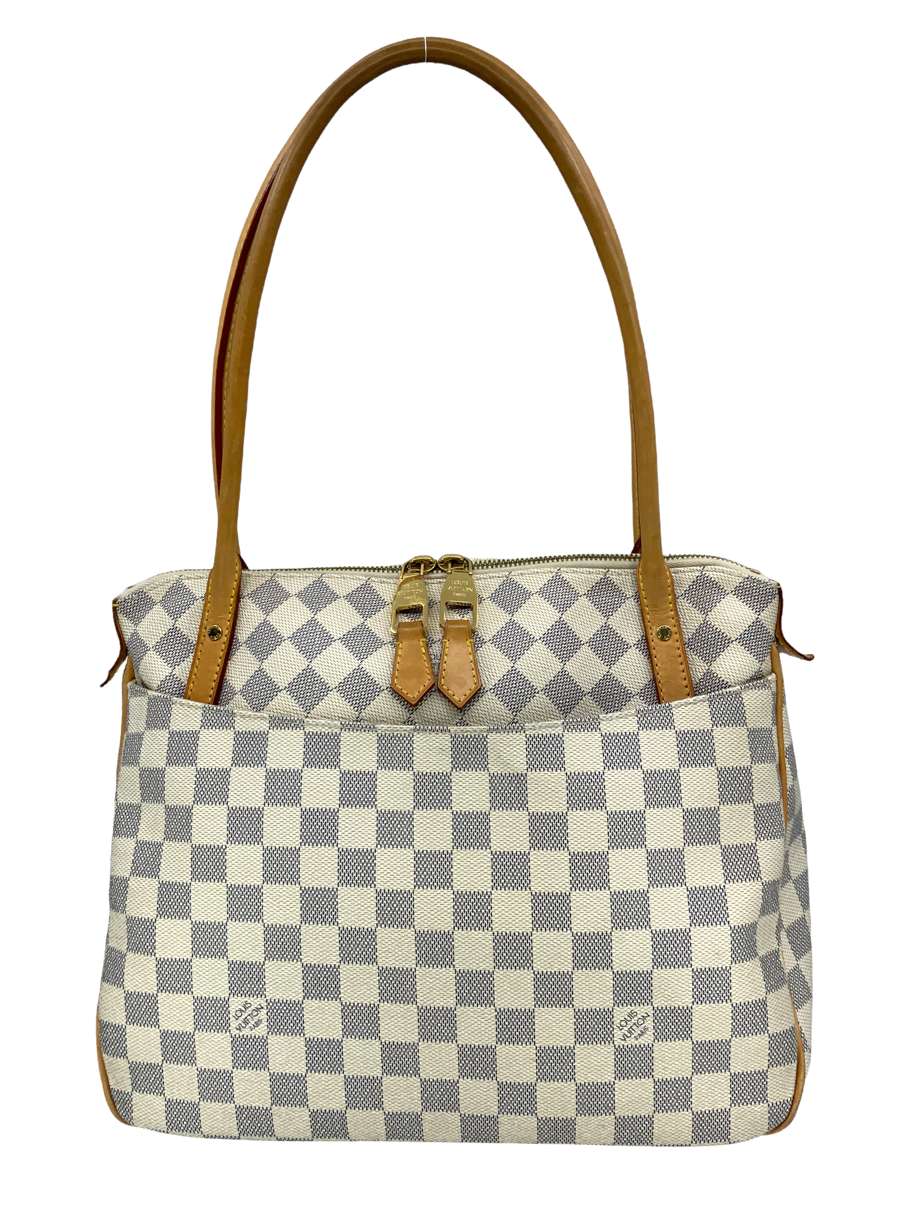 Authentic Louis Vuitton Damier Azur Figheri PM Crossbody Handbag for Women - Luxury Designer Shoulder Bag for Work, Travel & Everyday Use