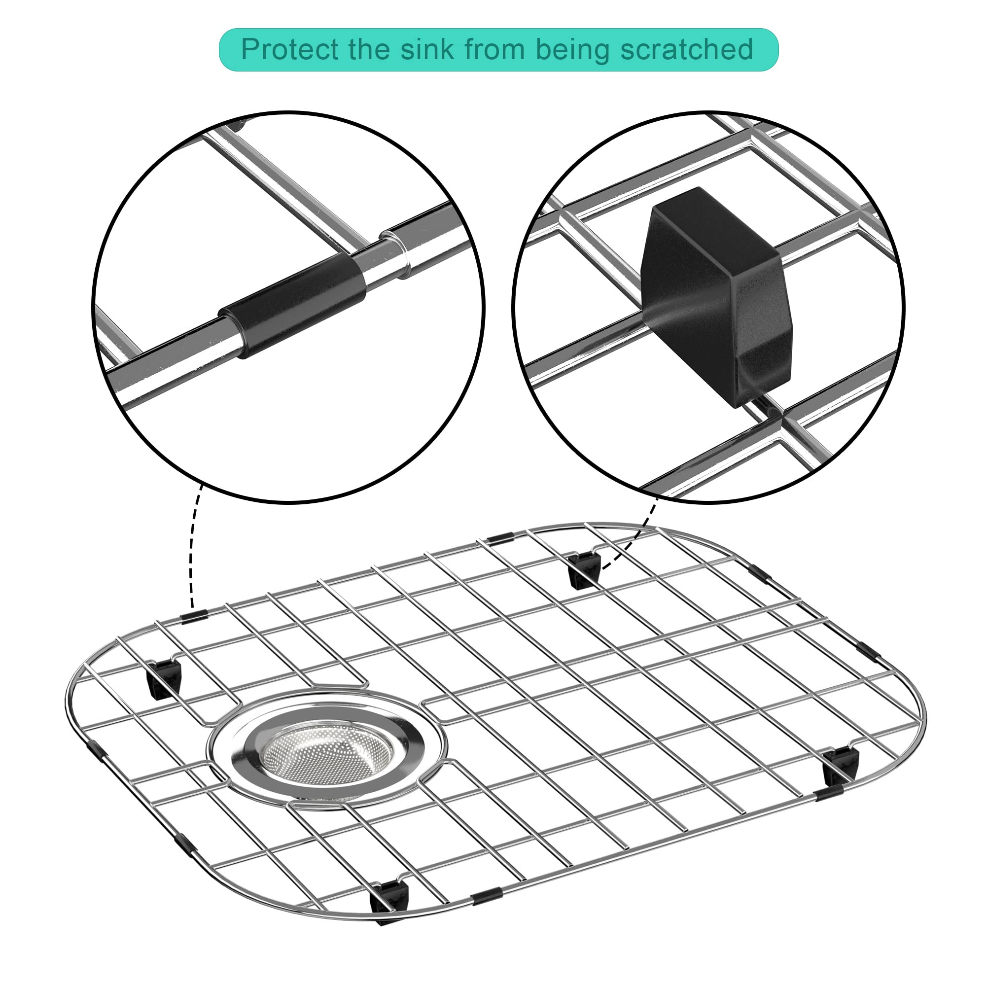 Premium SANNO Stainless Steel Sink Grid Protector - 16.14