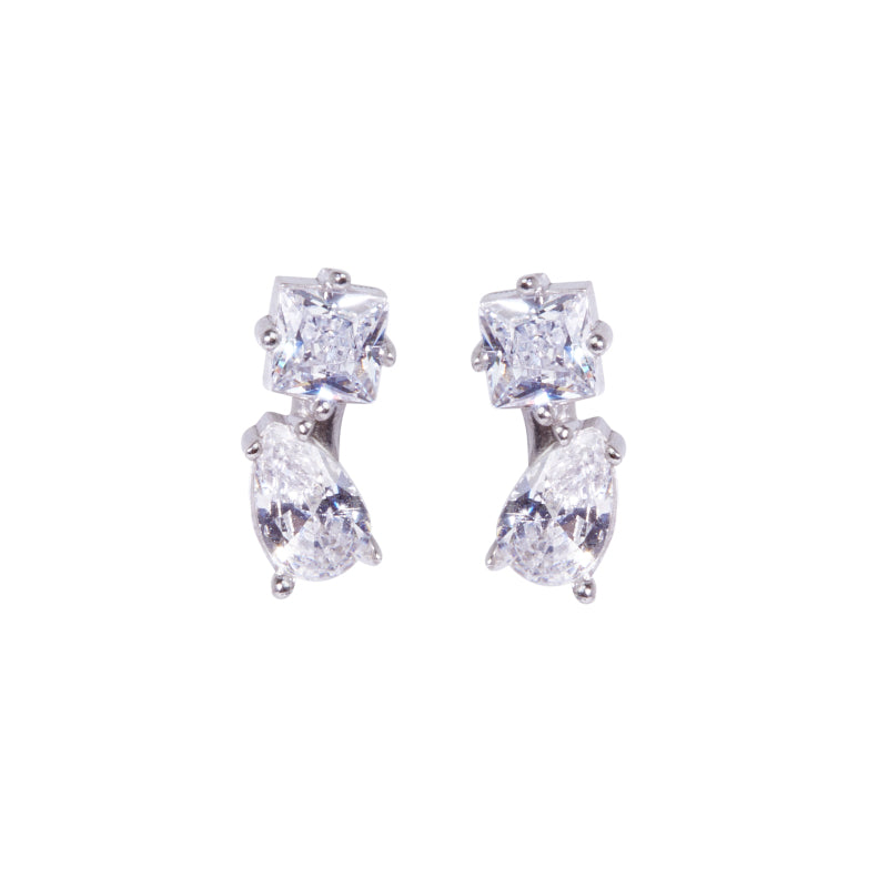 Mark Robbins Stud Earrings for Women - Sterling Silver Cubic Zirconia Studs - Elegant Minimalist Jewelry for Everyday Wear, Gifts, Parties & Special Occasions