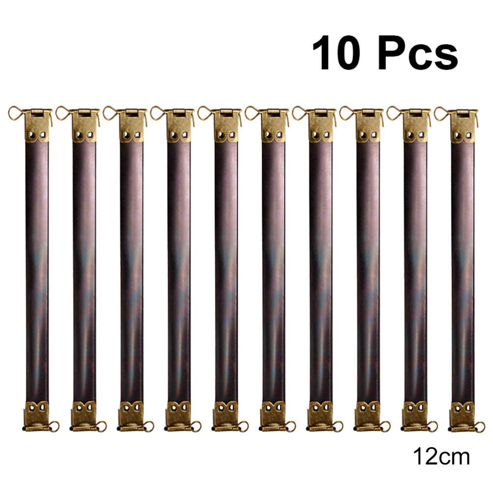 10pcs Vintage Bronze Metal Purse Clasps - 12cm Internal Flex Frames for DIY Clutch Bags, Wallets & Sewing Crafts | Perfect for Retro Purse Making & Handbag Repair Supplies