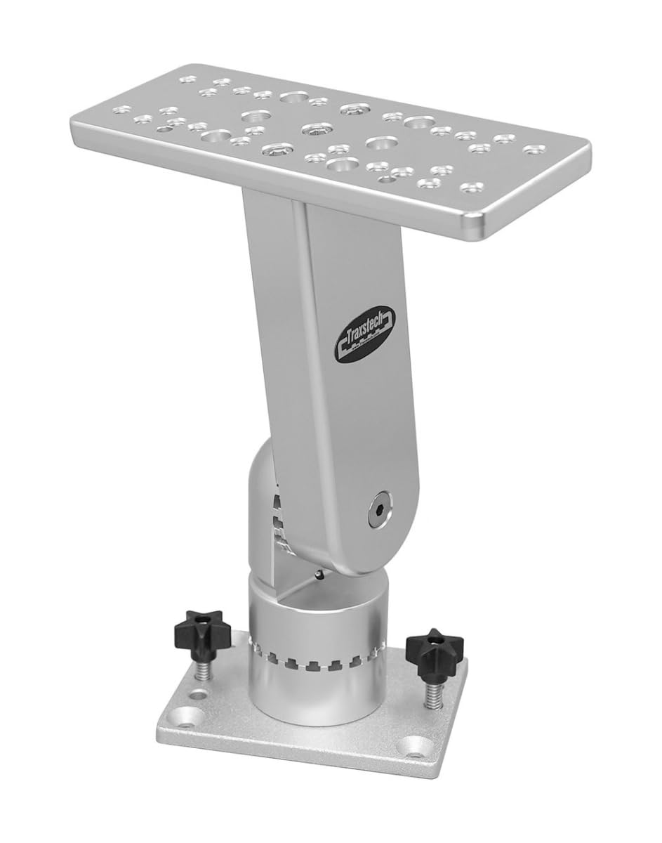 Traxstech Fishing Systems Adjustable Electronics Mount - Lift & Turn Base for Track System | Perfect for Kayak & Boat Fishing Accessories | Secure GPS & Fish Finder Installation